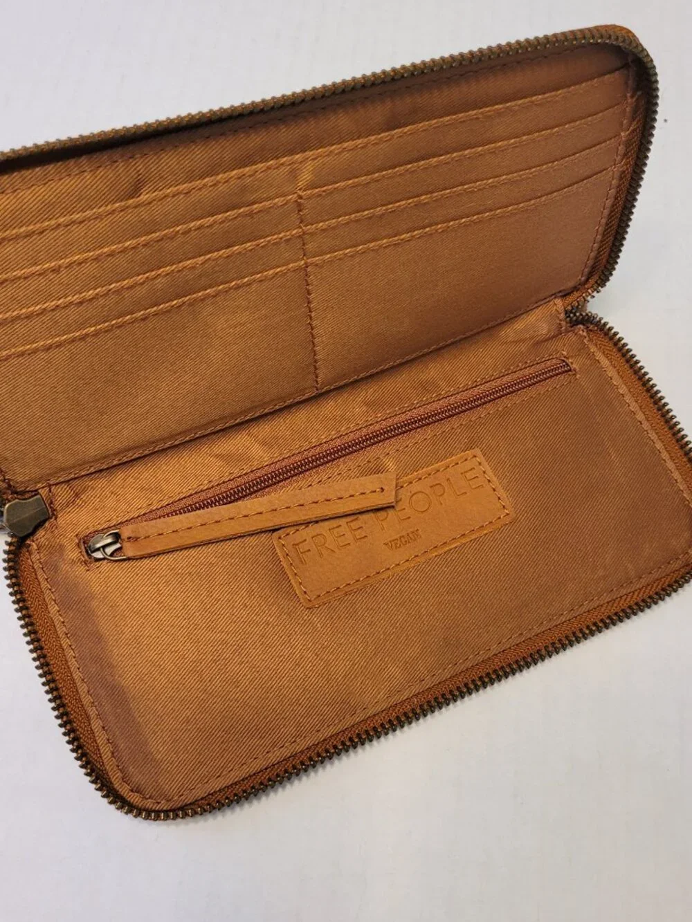 Free People Vegan Leather Zip Around Wallet